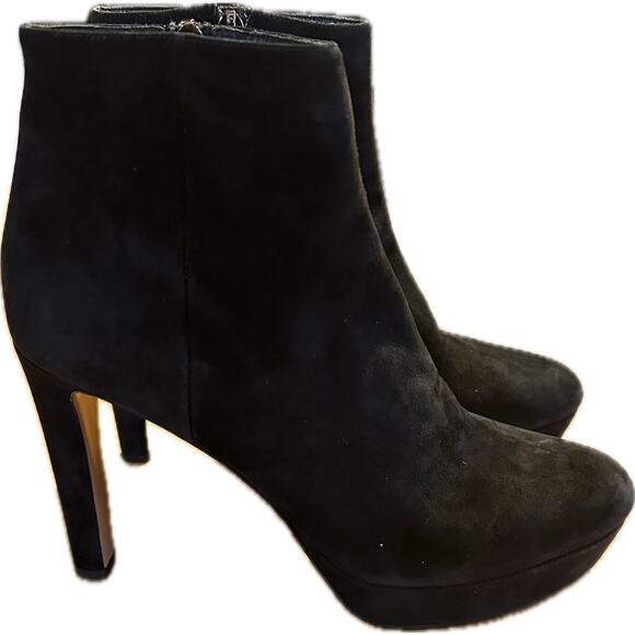 Prada Women's Black Suede Platform Ankle Boots Size 9.5 High Heel Stiletto - Picture 3 of 8